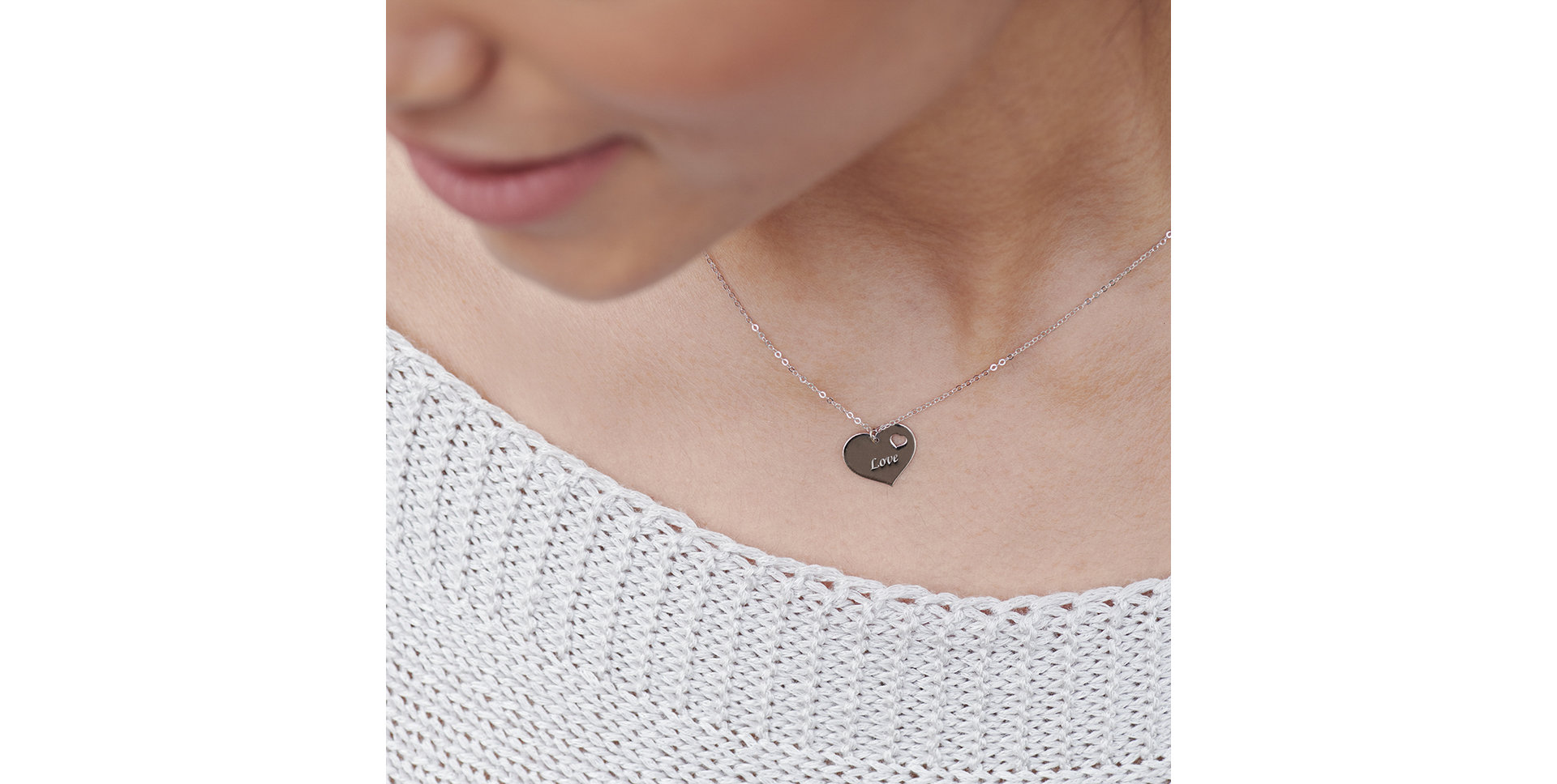 Náhrdelník s diamantom Double Love