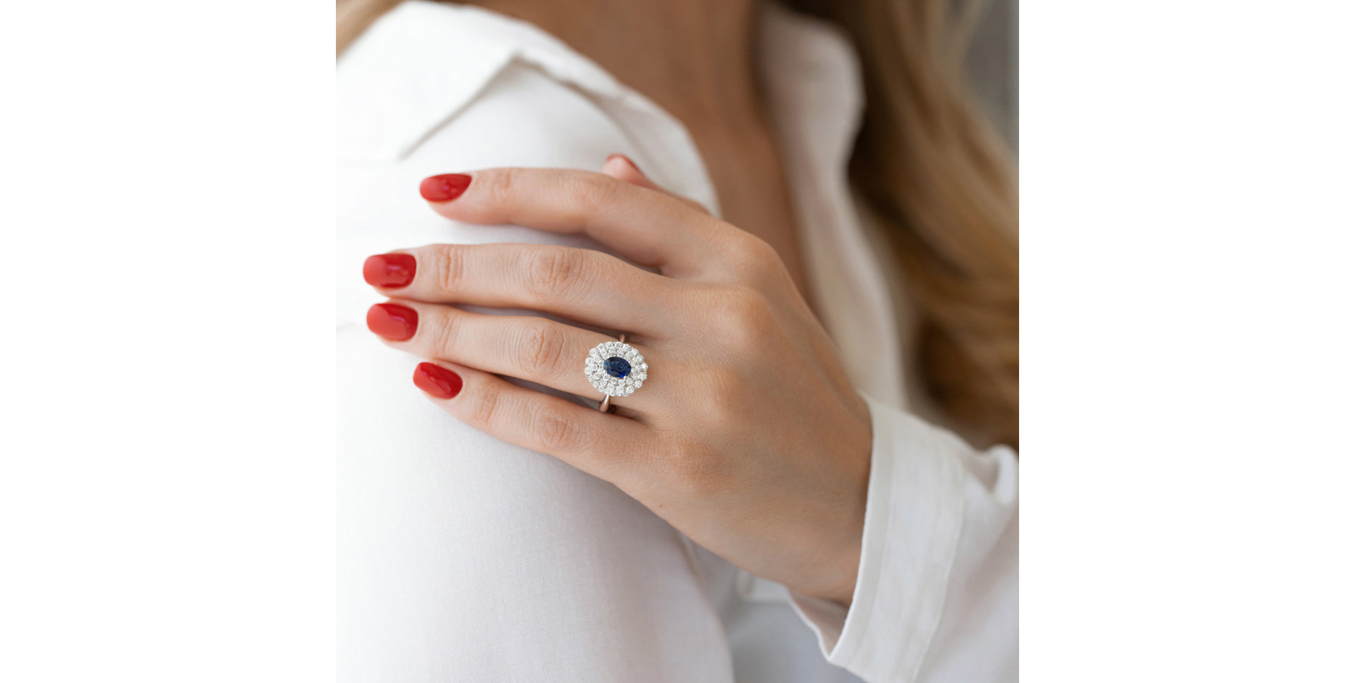 Prsteň so zafírom a diamantmi Sapphire Majesty