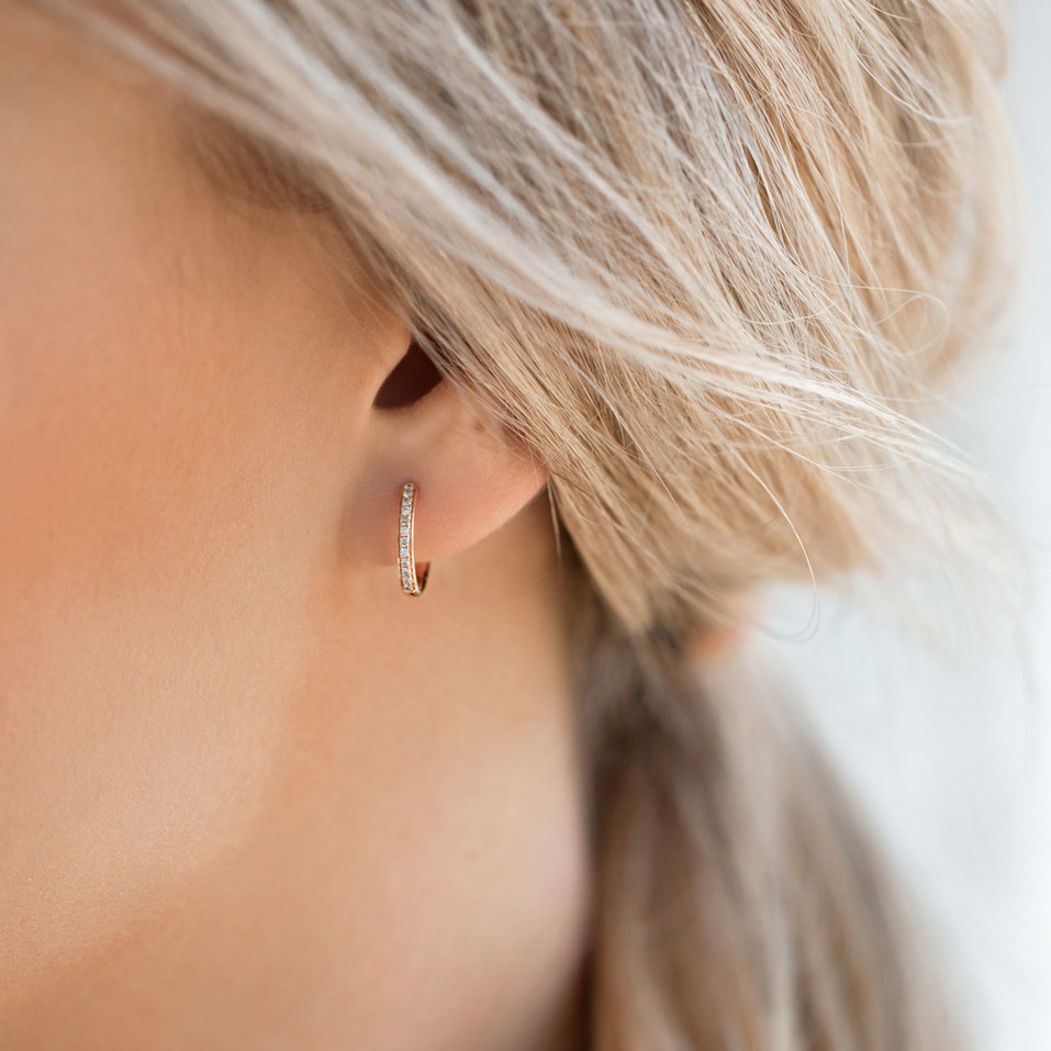 Náušnice s čiernymi diamantmi Moon Opium