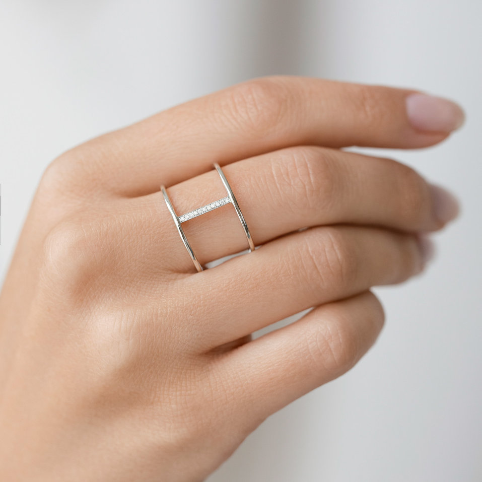 Prsteň s diamantmi Simply Luxury
