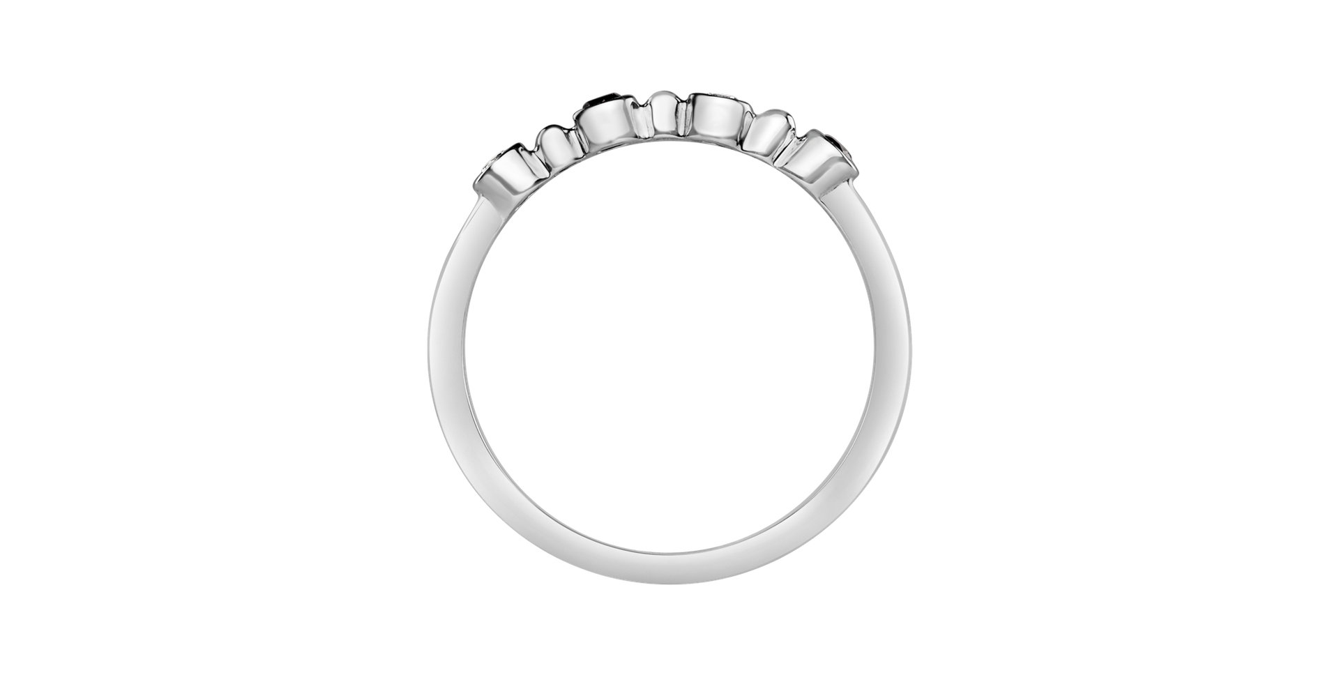 Prsteň s čiernymi a bielymi diamantmi Simplicity