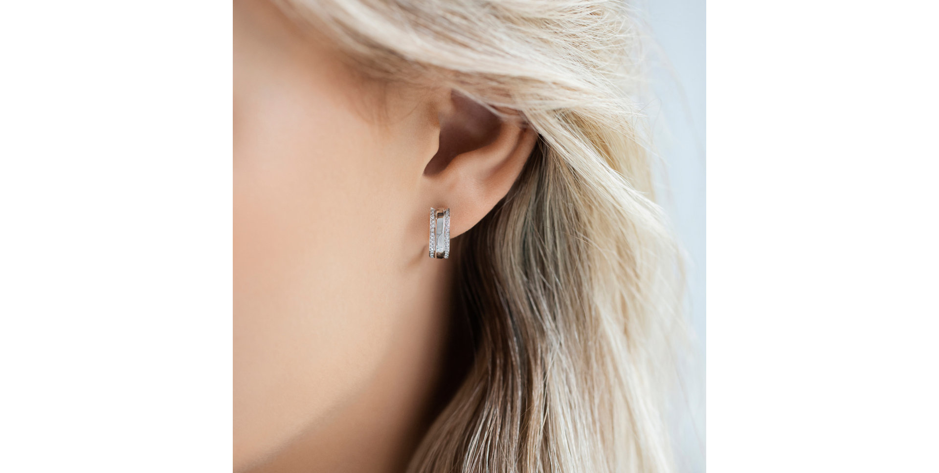 Náušnice s diamantmi Eternity Sparkle