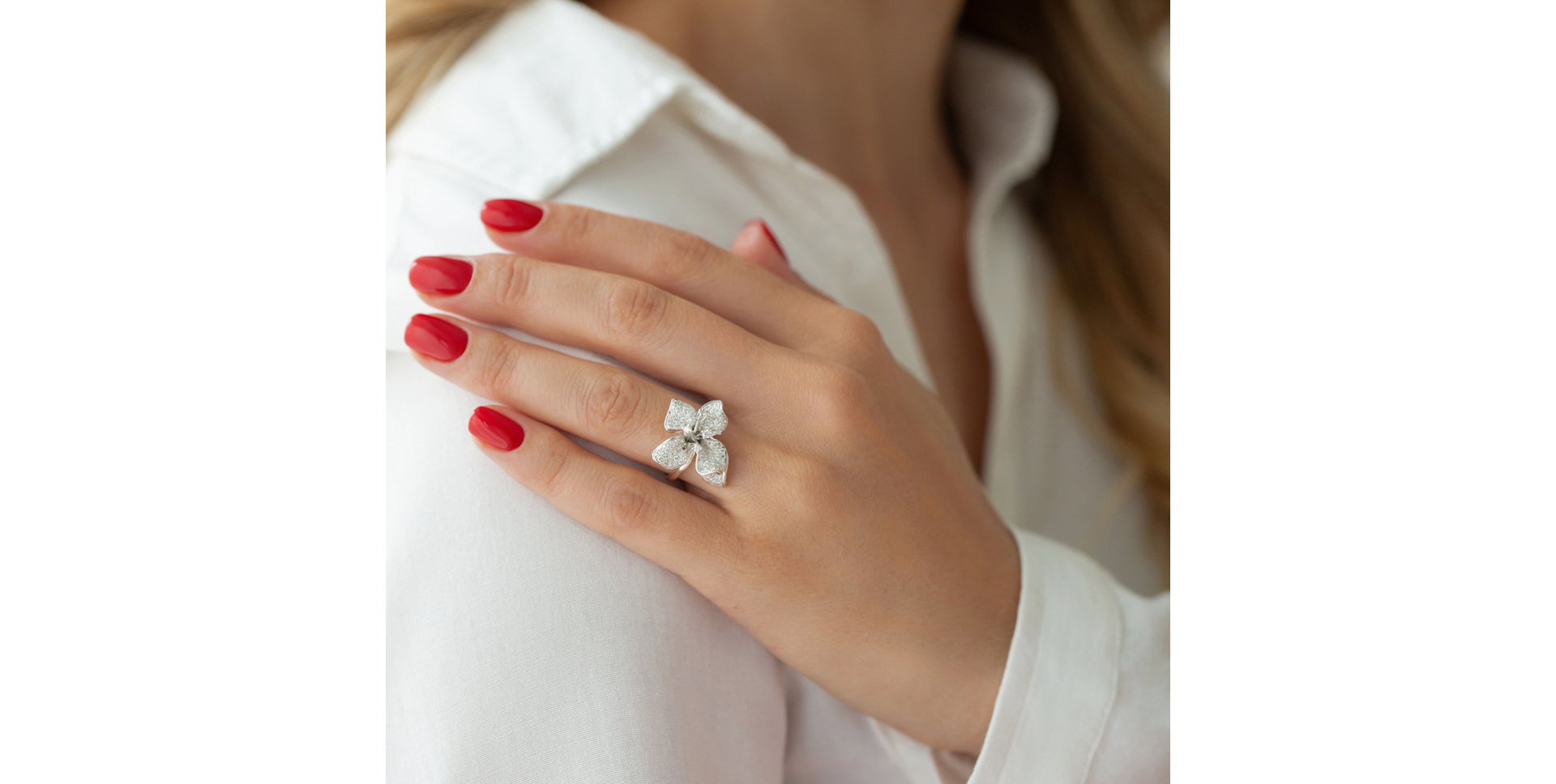 Prsteň s diamantmi Orchid Wish