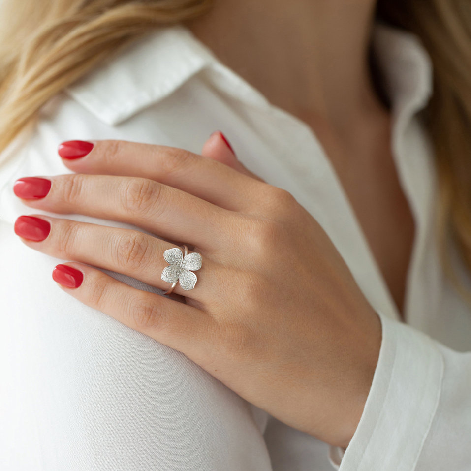 Prsteň s čiernymi diamantmi Lucky Brilliance