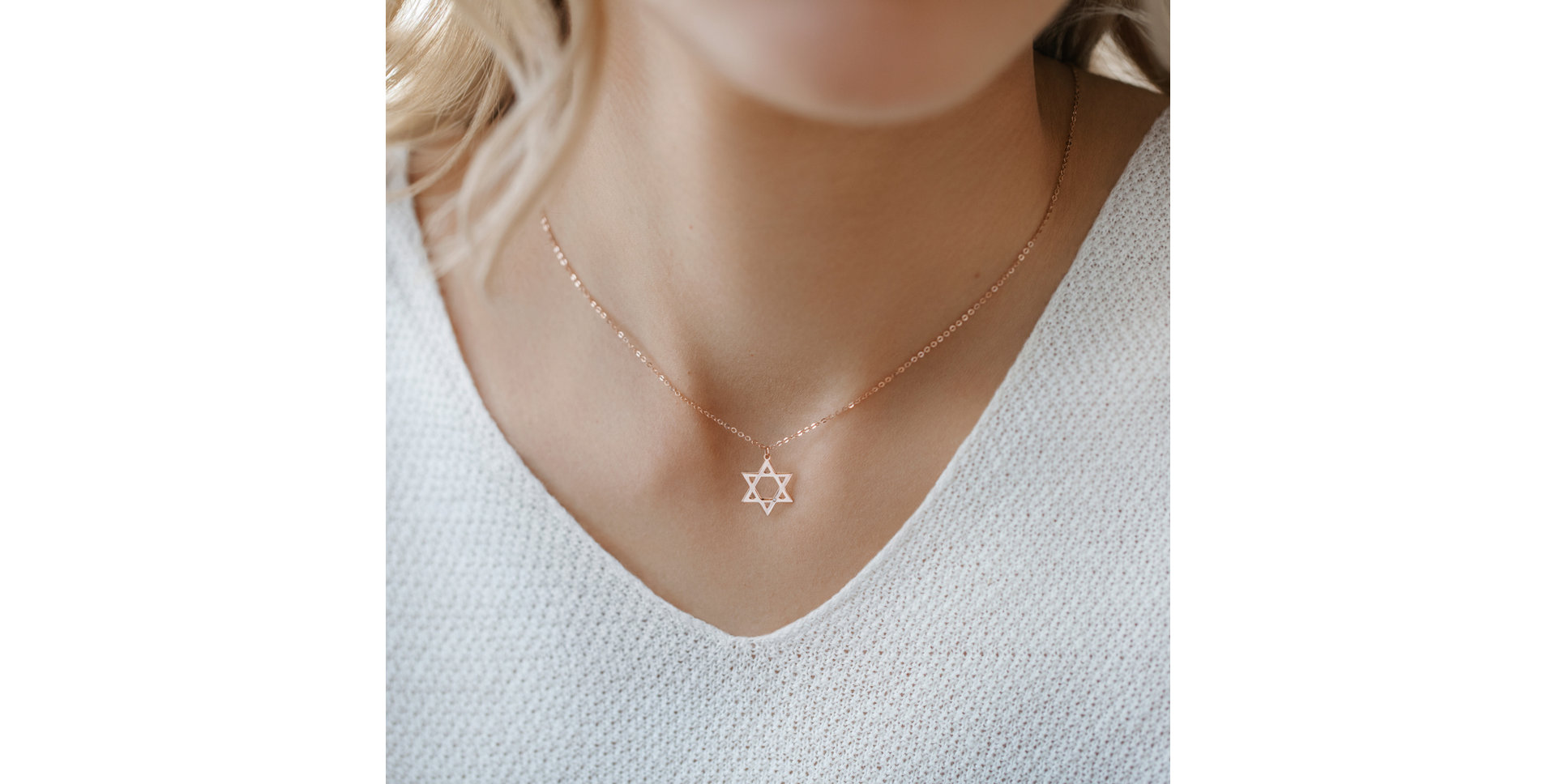 Náhrdelník s diamantom David Star