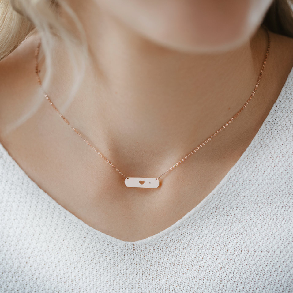 Náhrdelník s diamantom Heart Love