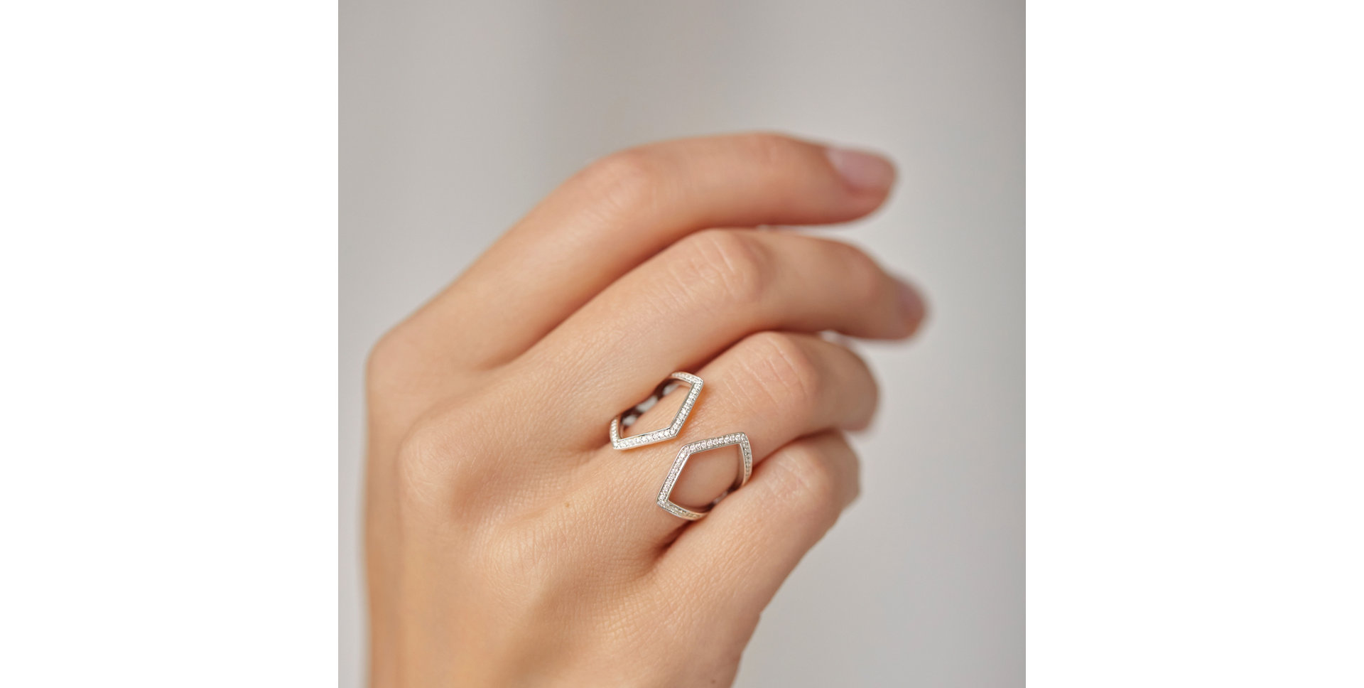 Prsteň s diamantmi Shiny Vanity