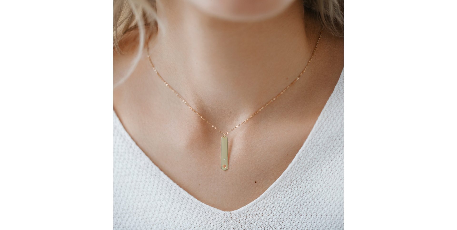 Náhrdelník s diamantom Military Heart