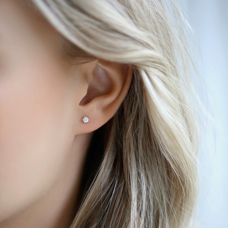 Náušnice s diamantom Star Secret