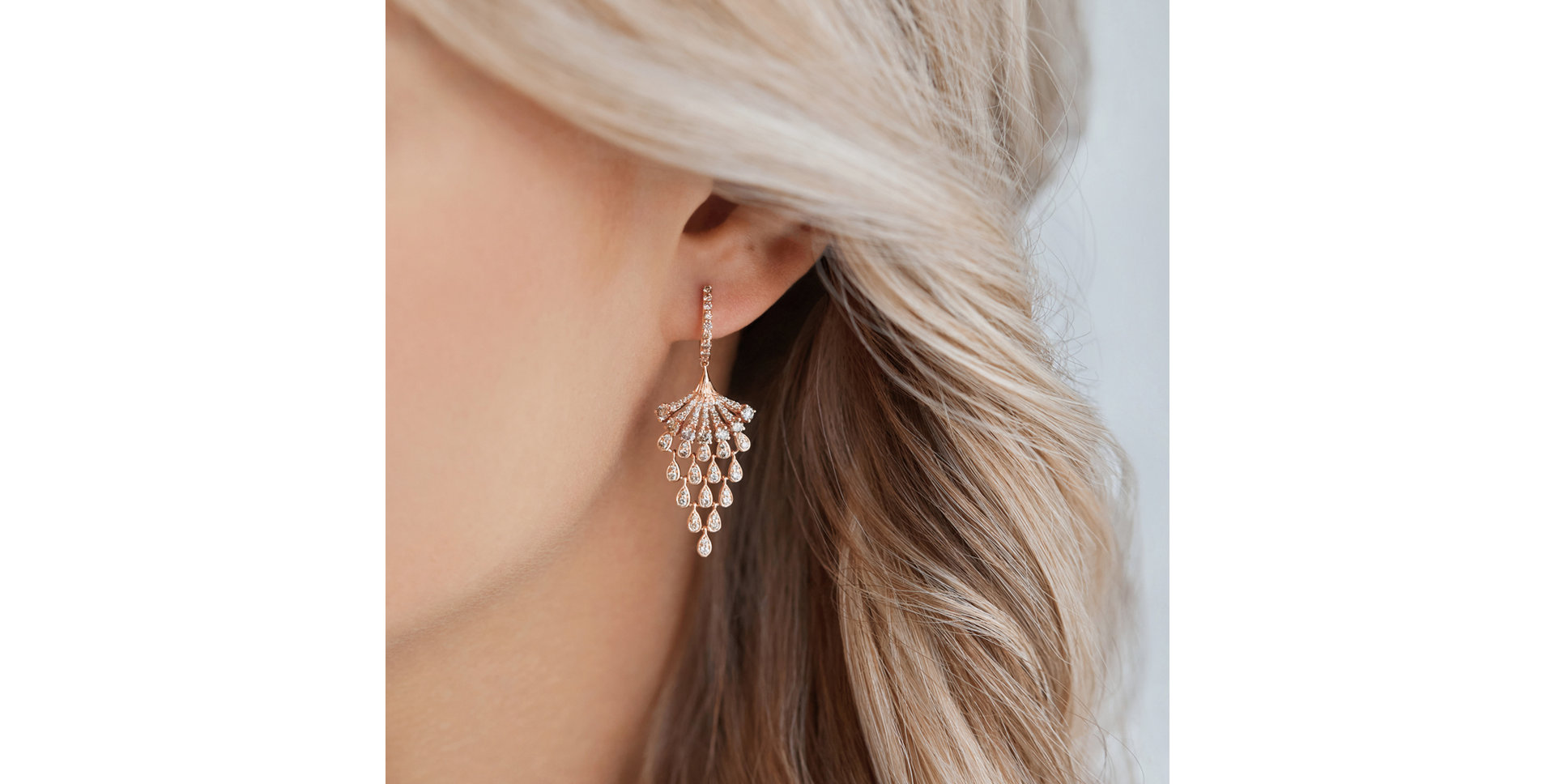 Náušnice s diamantmi Royal Mesh
