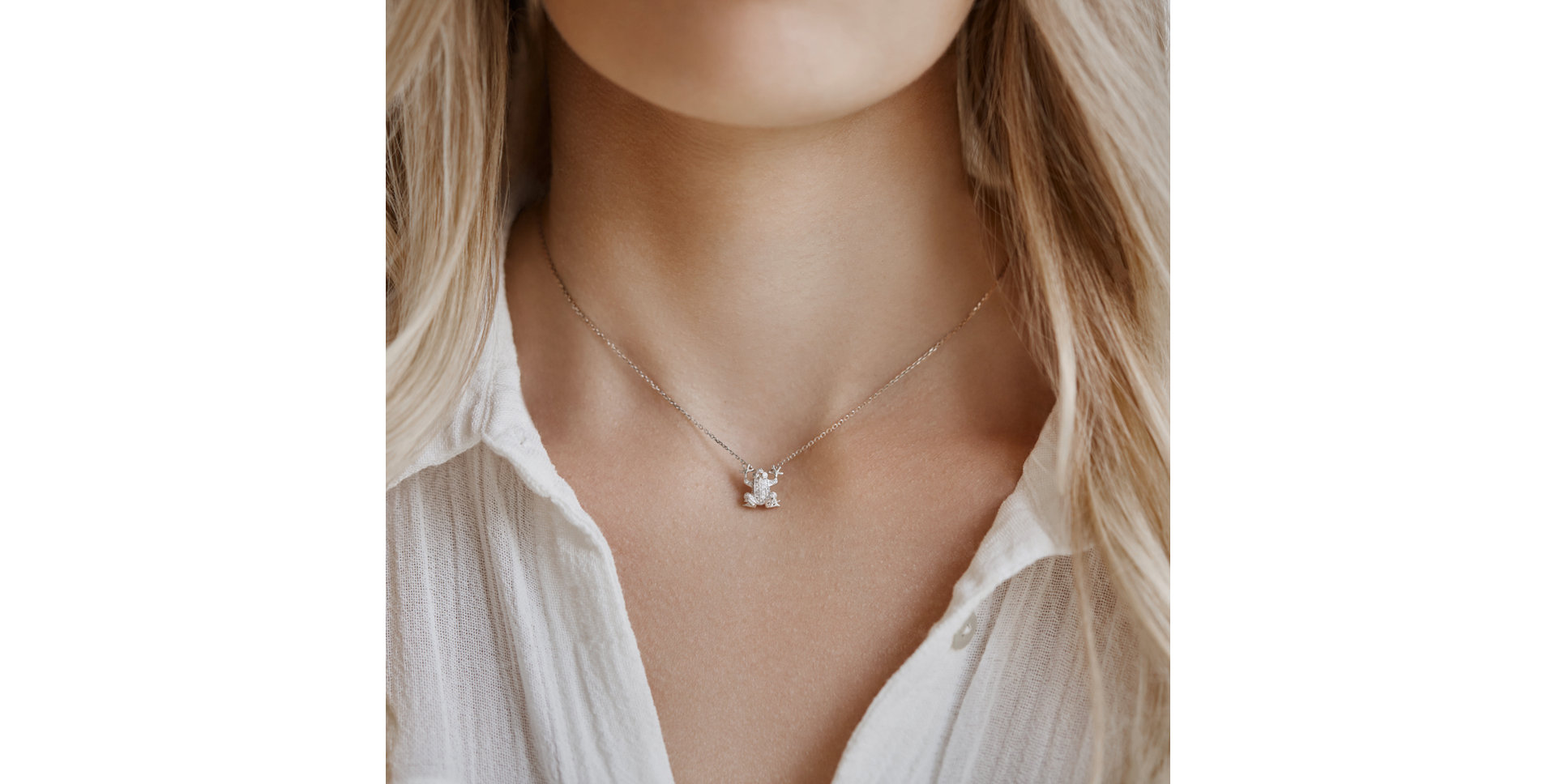 Přívěsok s diamantmi Frog Prince