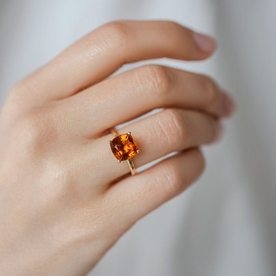 Prsteň s citrínom madeira Bonbon