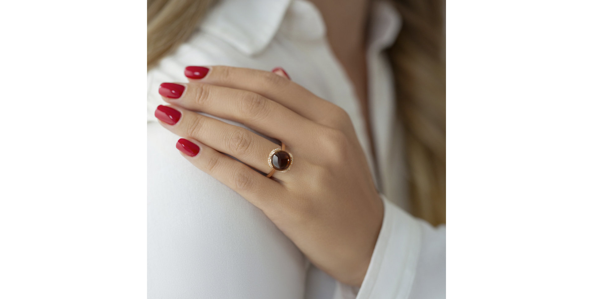 Prsteň s topásom a diamantmi Rainbow Princess