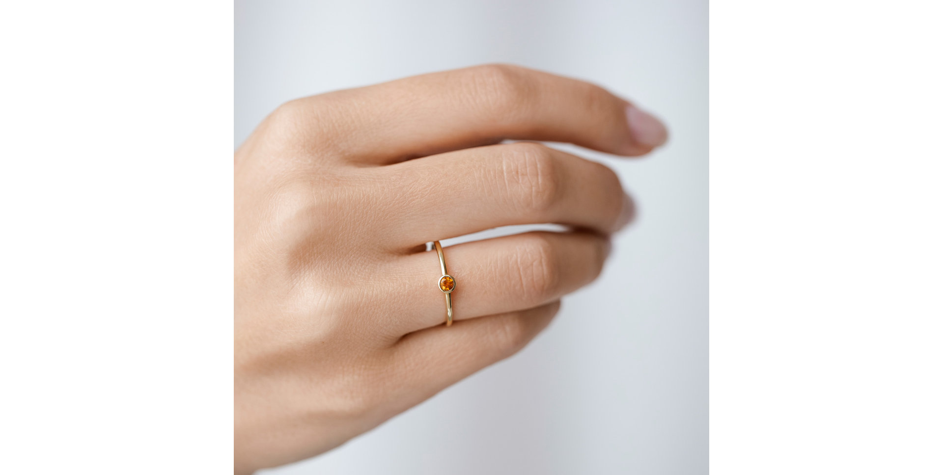Prsteň s citrínom madeira Bonbon