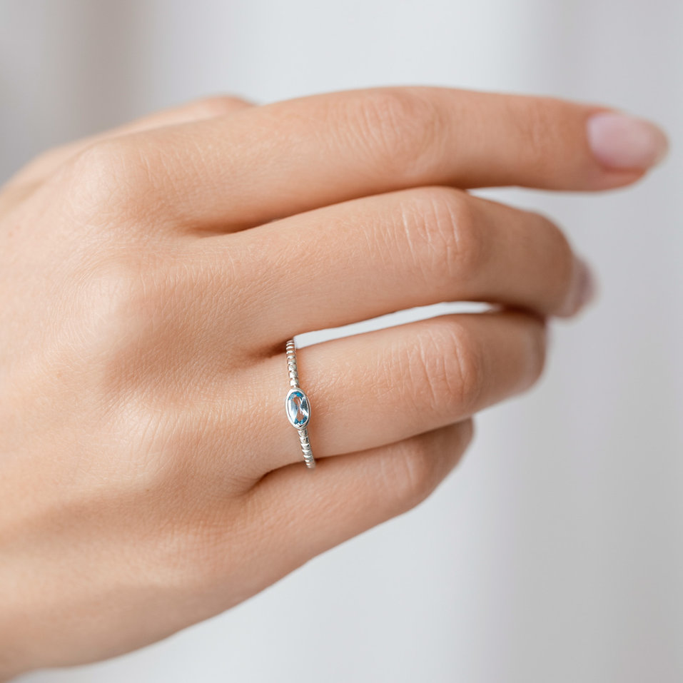 Prsteň s topásom swiss Bonbon