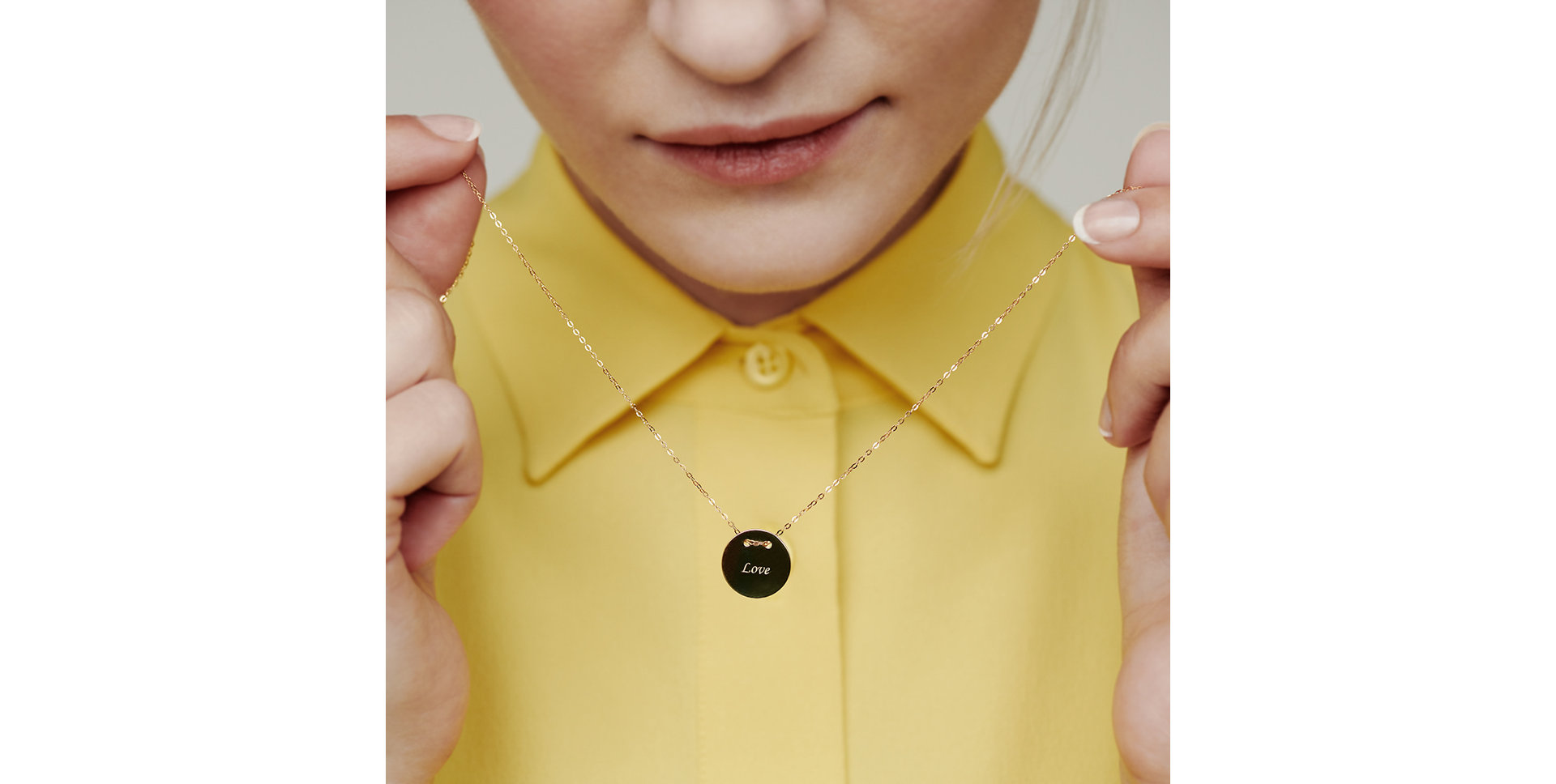 Náhrdelník s diamantom Love Stamp