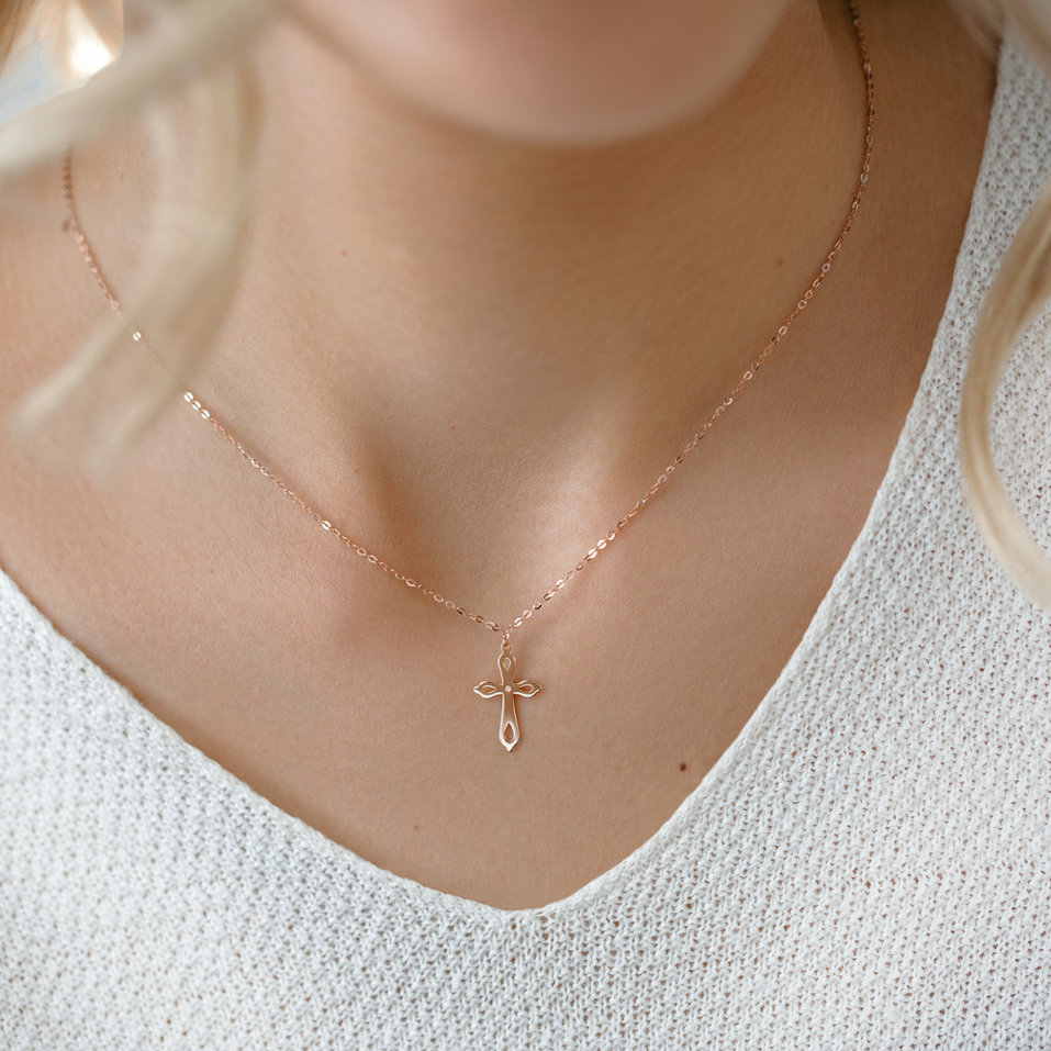 Náhrdelník s diamantom Classic Cross