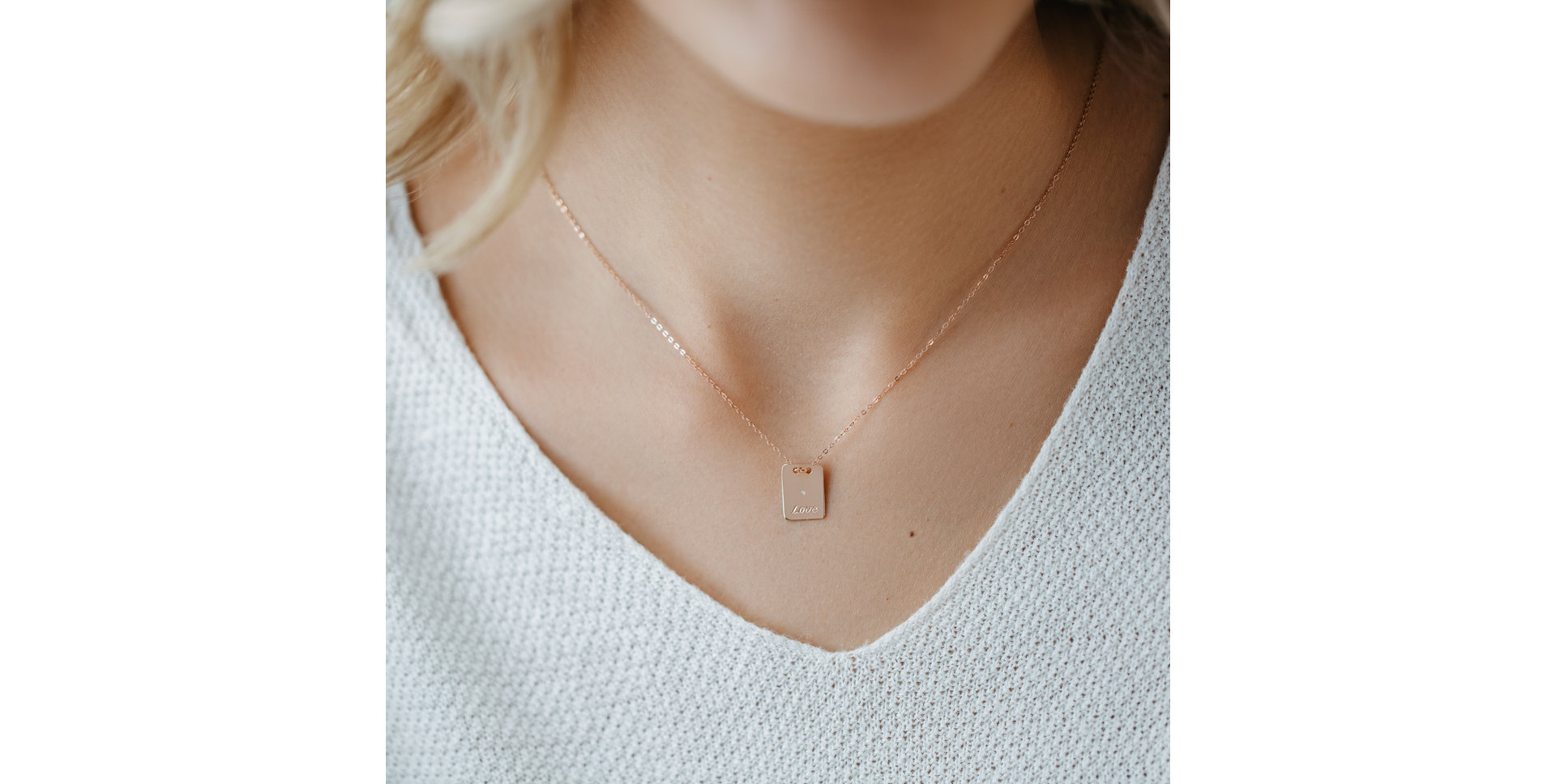 Náhrdelník s diamantom Stamp Love