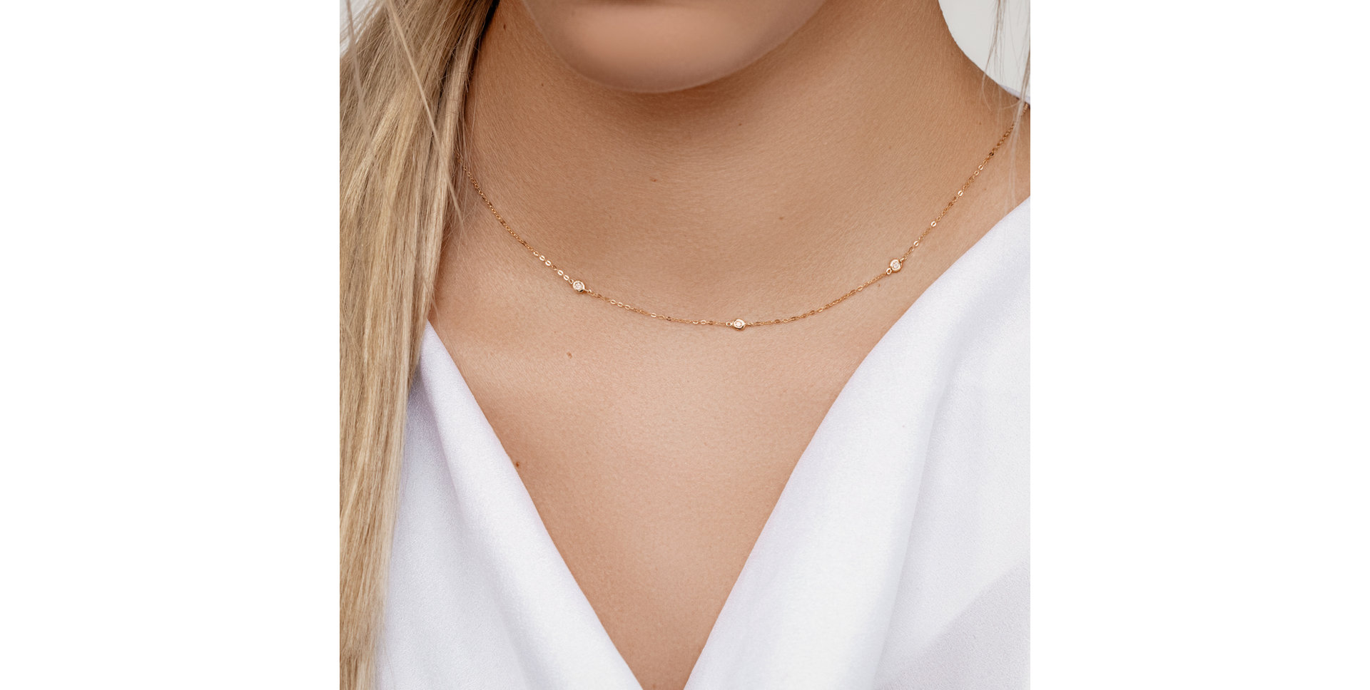 Náhrdelník s diamantmi Dots