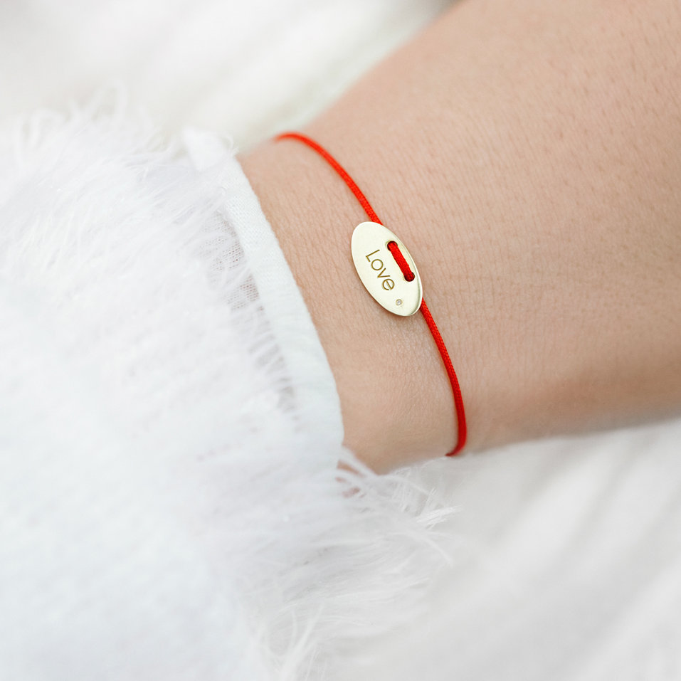 Diamantový náramok so šnúrkou Stamp