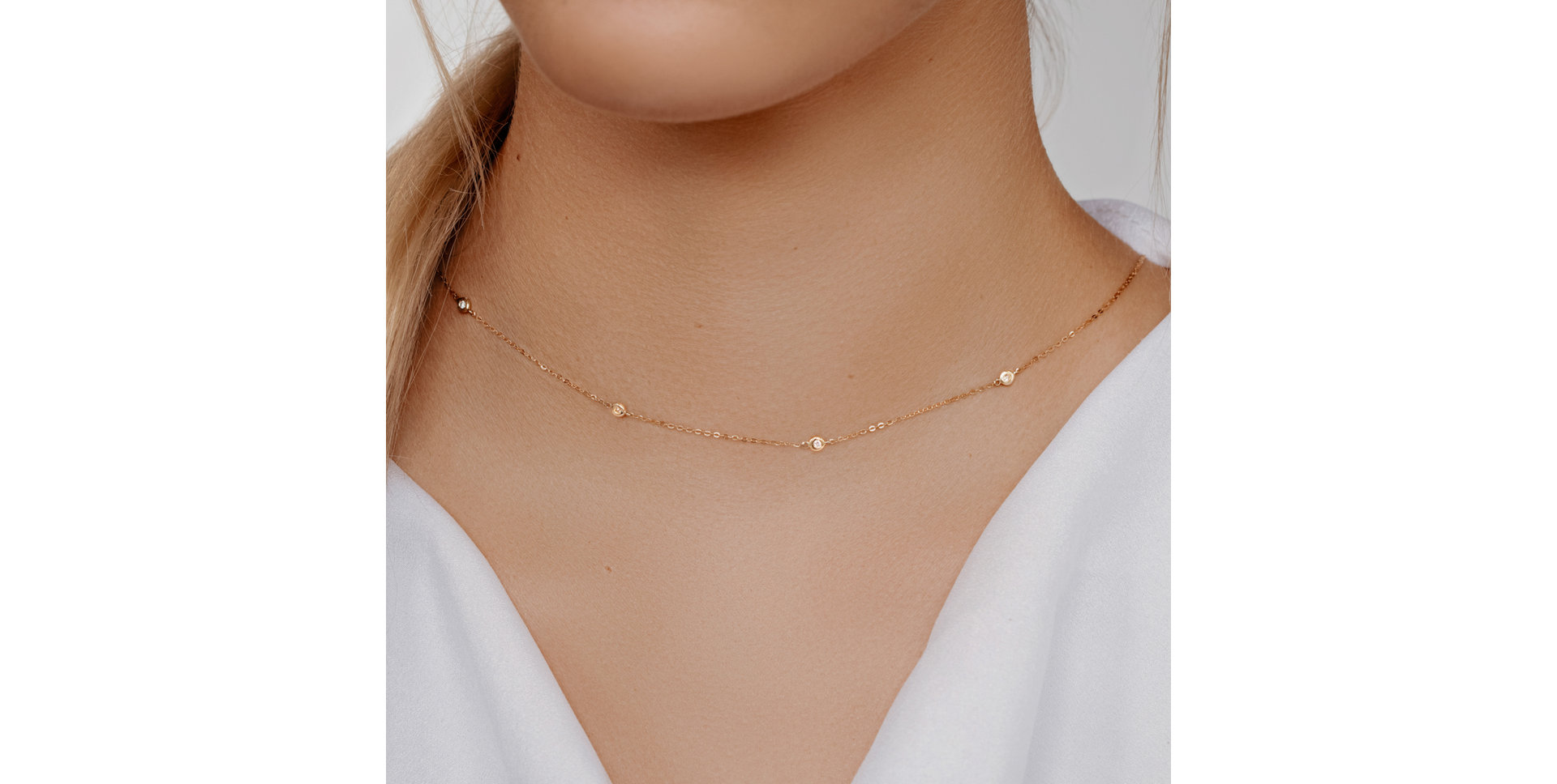 Náhrdelník s diamantmi Dots