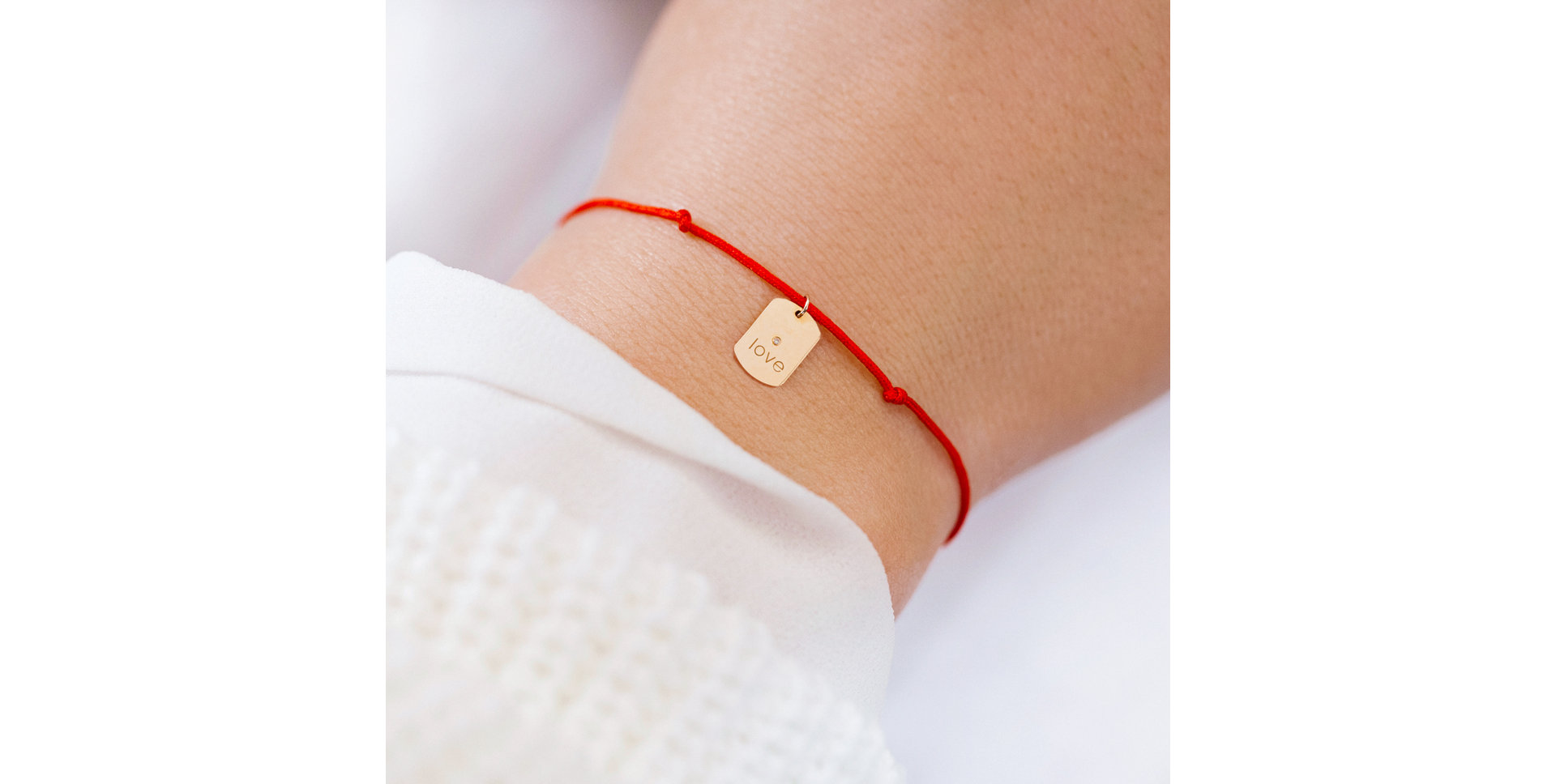 Diamantový náramok so šnúrkou Military Stamp