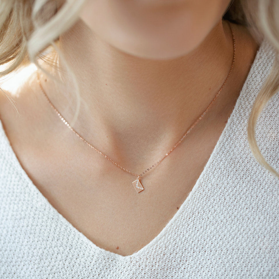 Náhrdelník s diamantmi Diamond Envelope