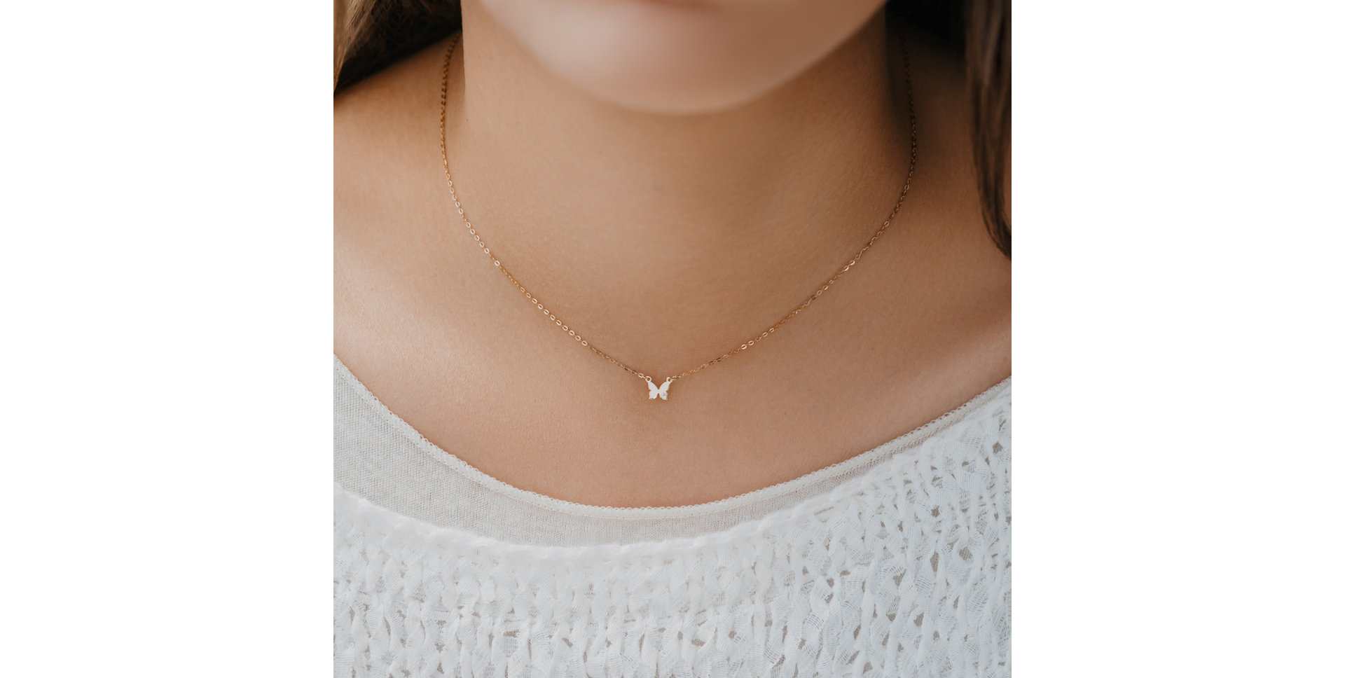 Náhrdelník s diamantom Extra Butterfly