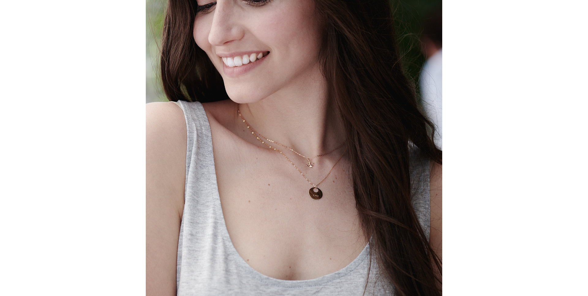 Náhrdelník s diamantom Diamond Anchor