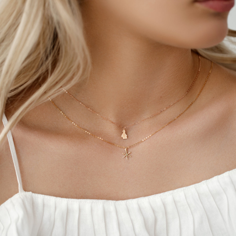 Náhrdelník s diamantom Little Penguin