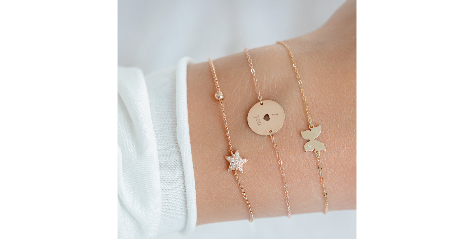 Náramok s diamantom Little Butterfly