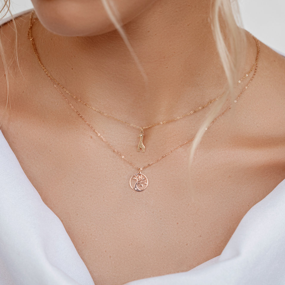 Náhrdelník s diamantom Little Giraffe