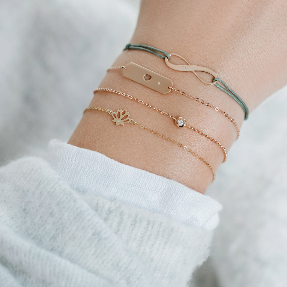 Náramok s diamantom Little Lotus