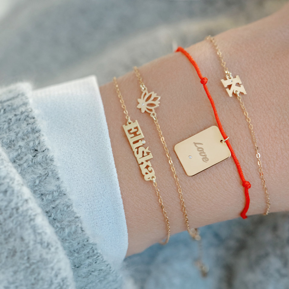 Náramok s diamantom Little Lotus