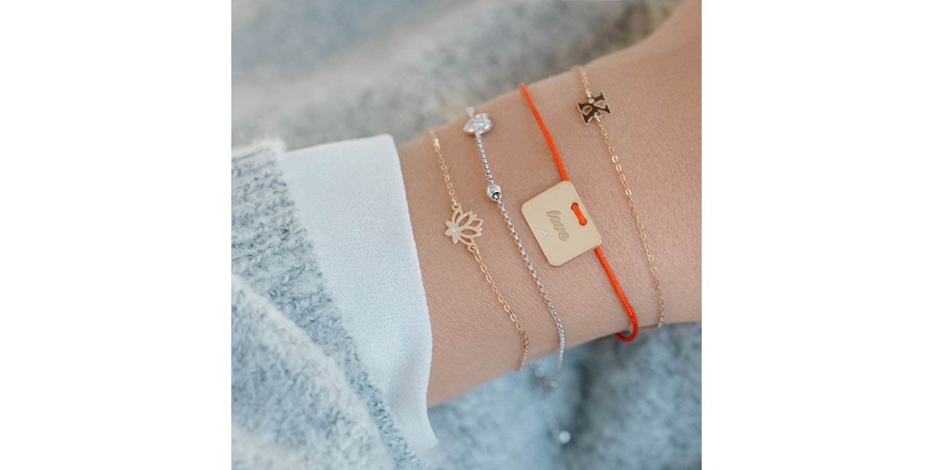 Náramok s diamantom Little Lotus