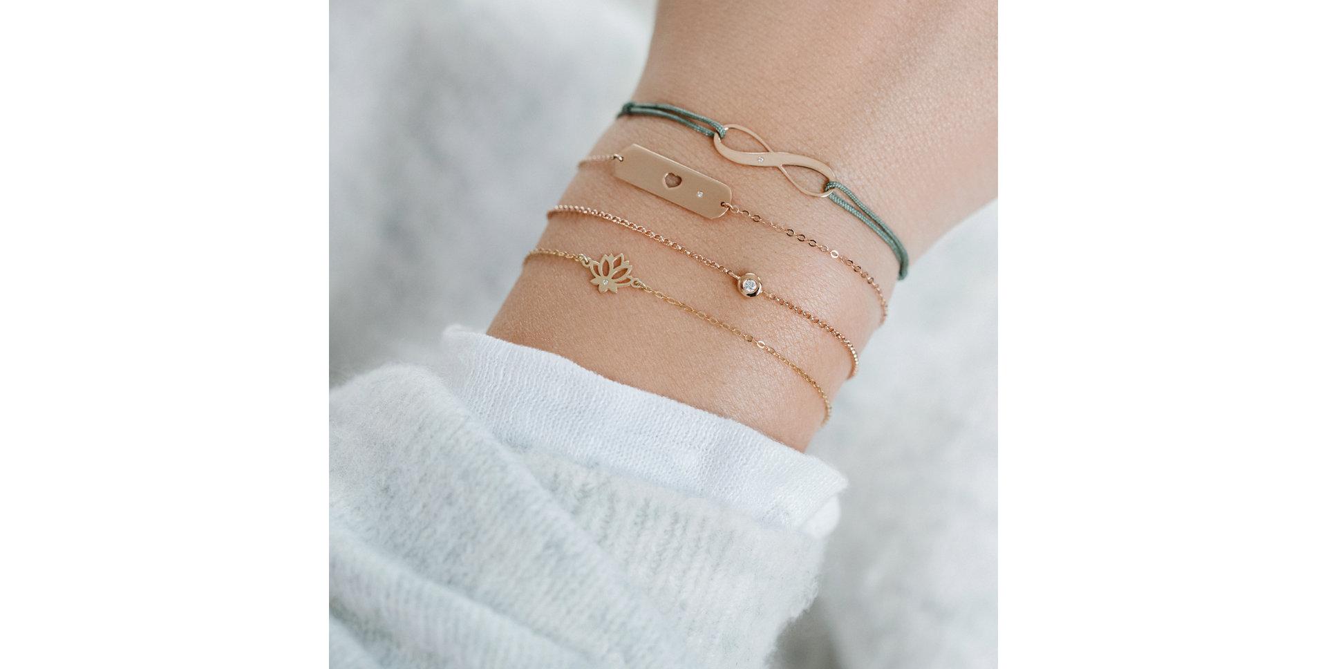 Náramok s diamantom Little Lotus