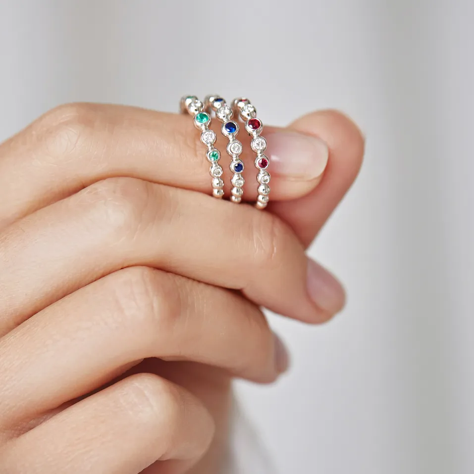 Prsteň s diamantmi Shiny Dots