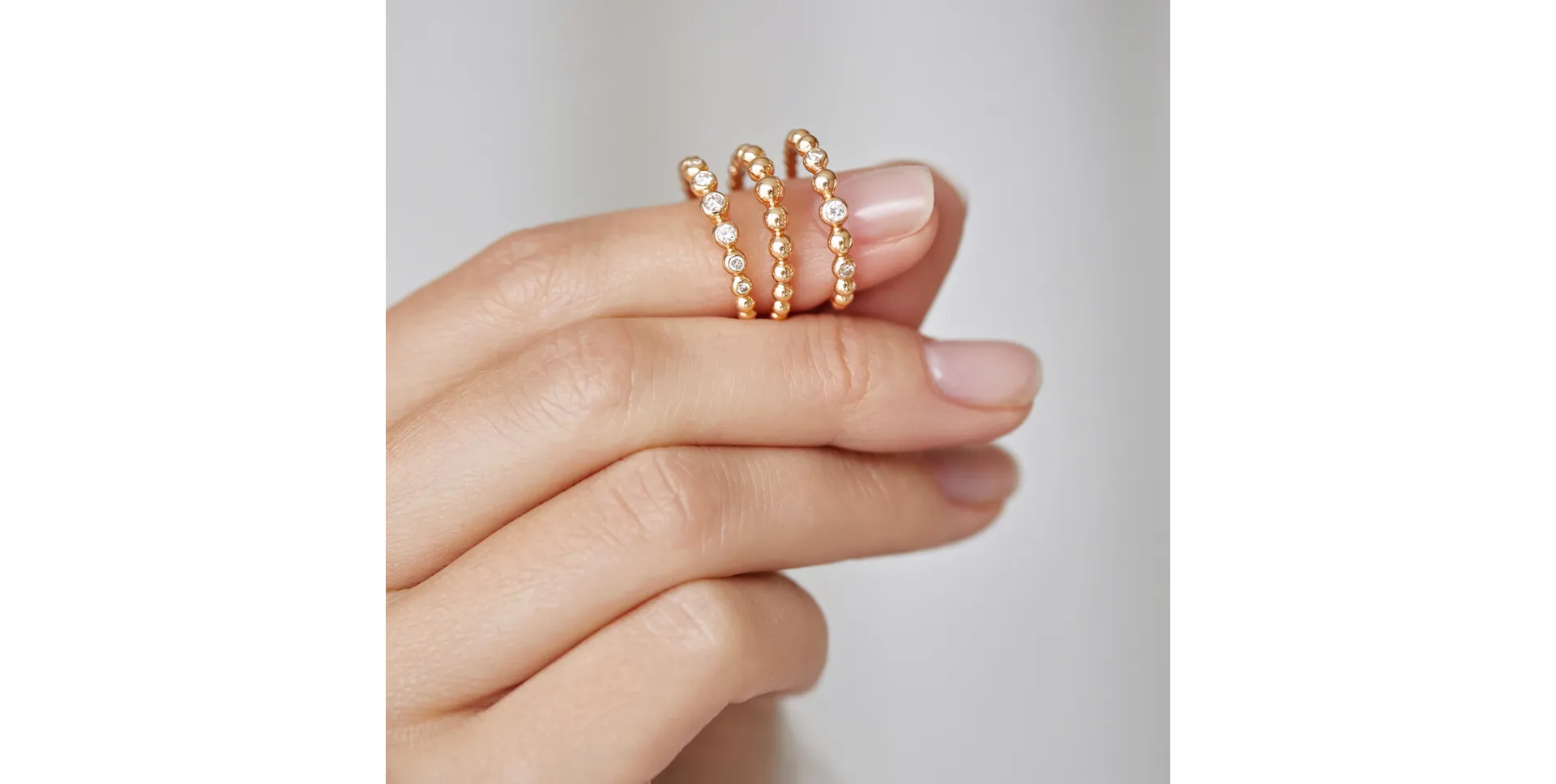 Prsteň s diamantmi Shiny Dots