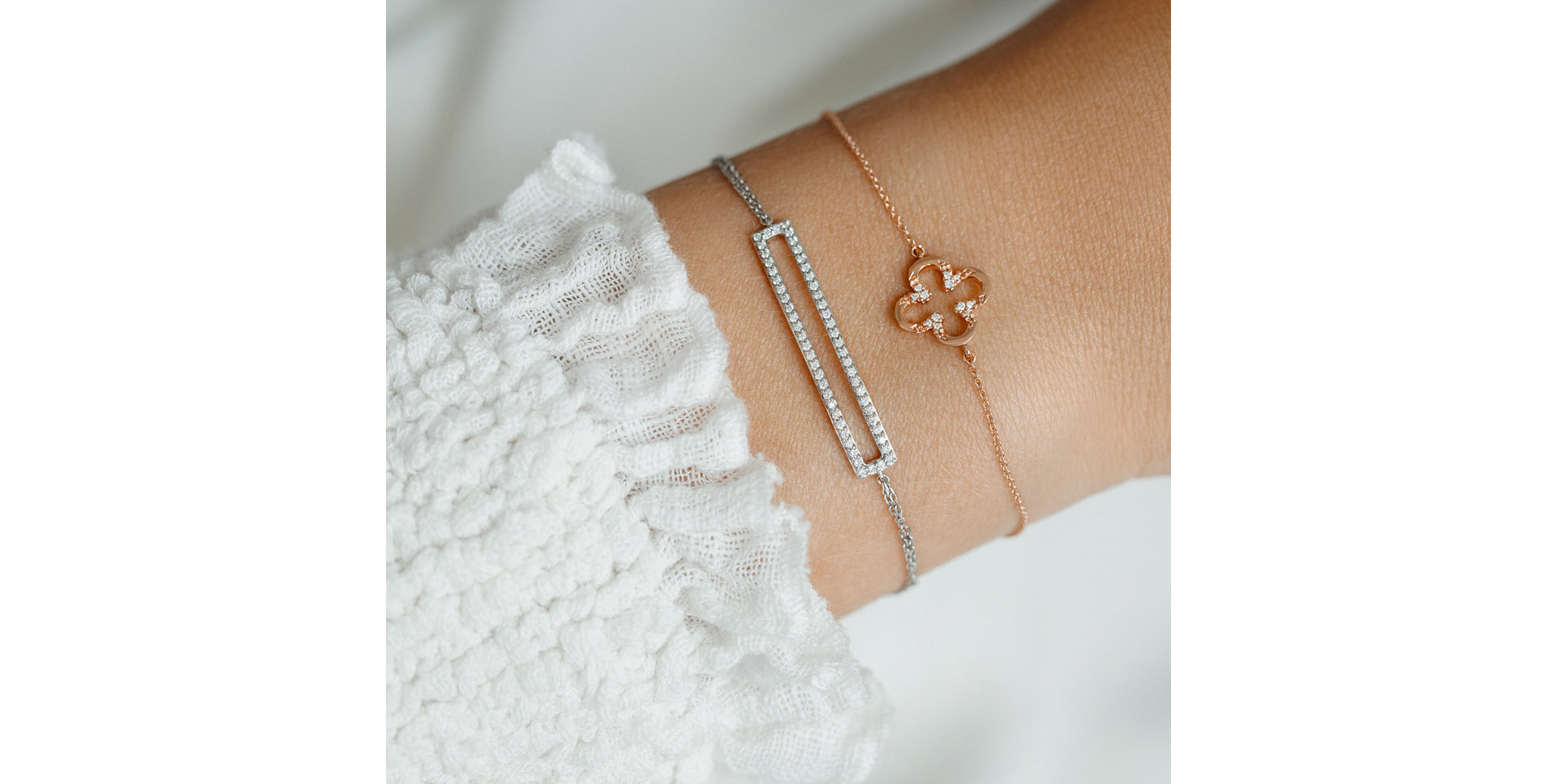 Náramok s diamantmi Shiny Petals