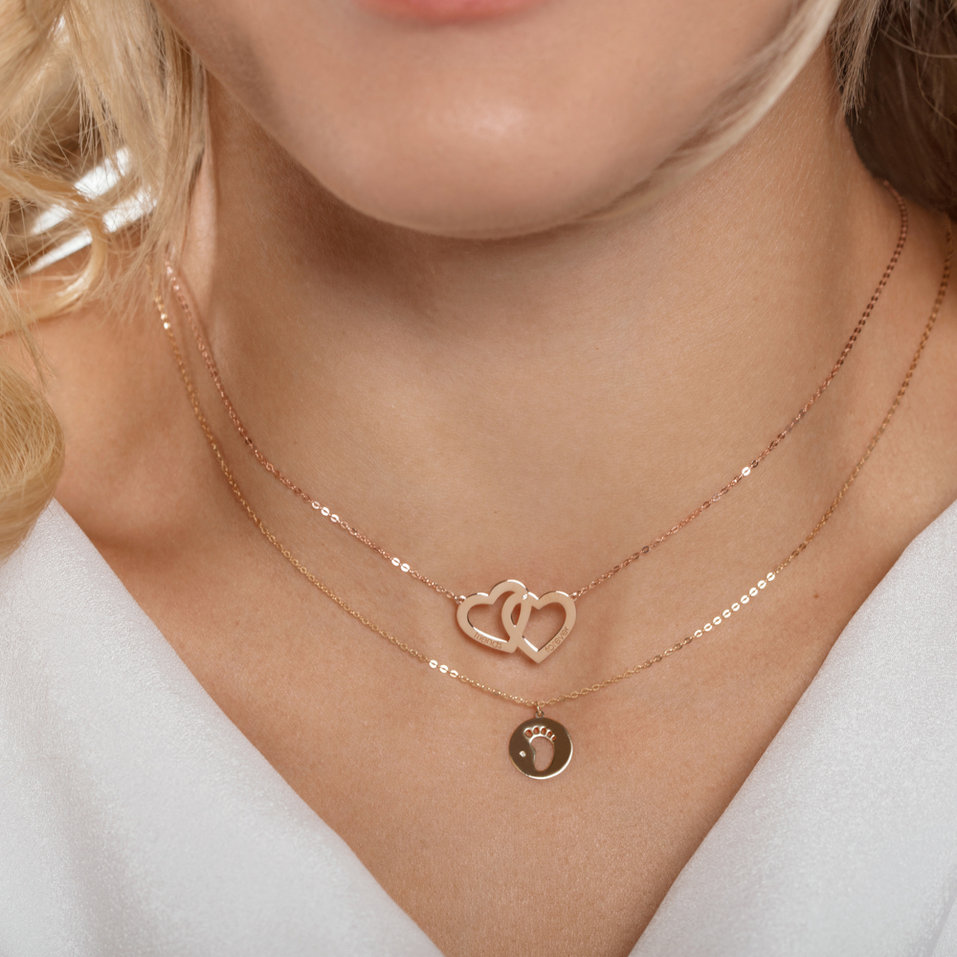 Náhrdelník s diamantom Happy Foot