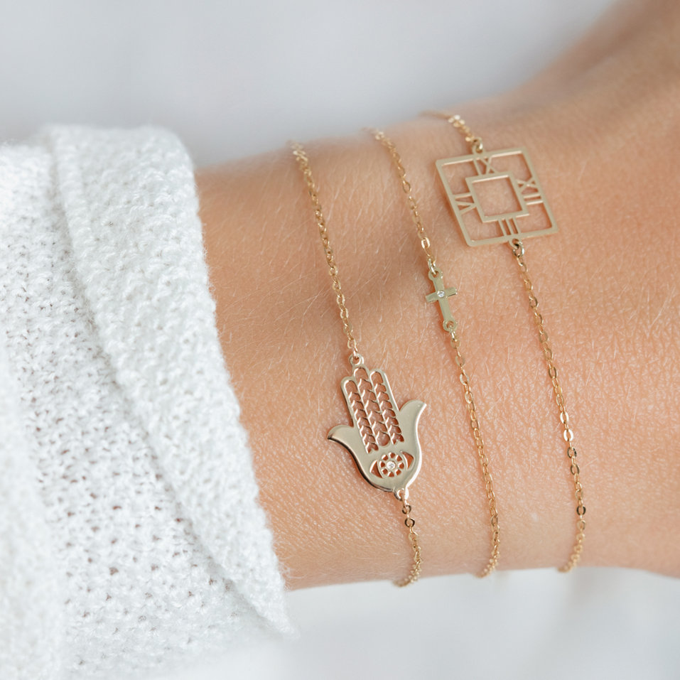 Náramok s diamantom Golden Hour