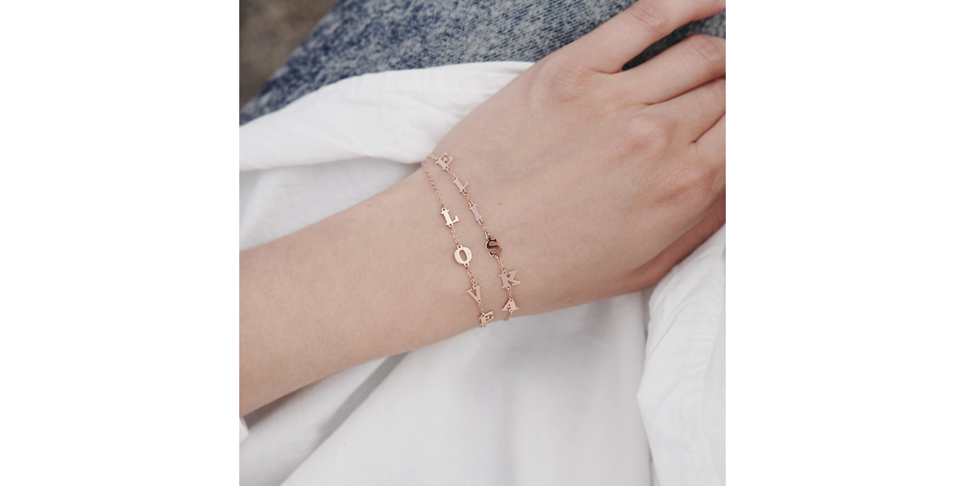 Náramok s diamantom Big Letters