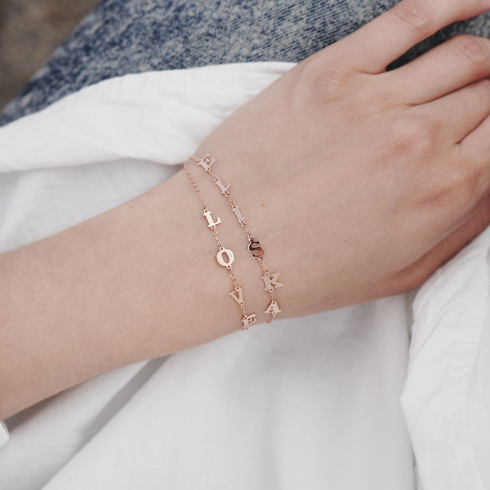 Náramok s diamantom Big Letters