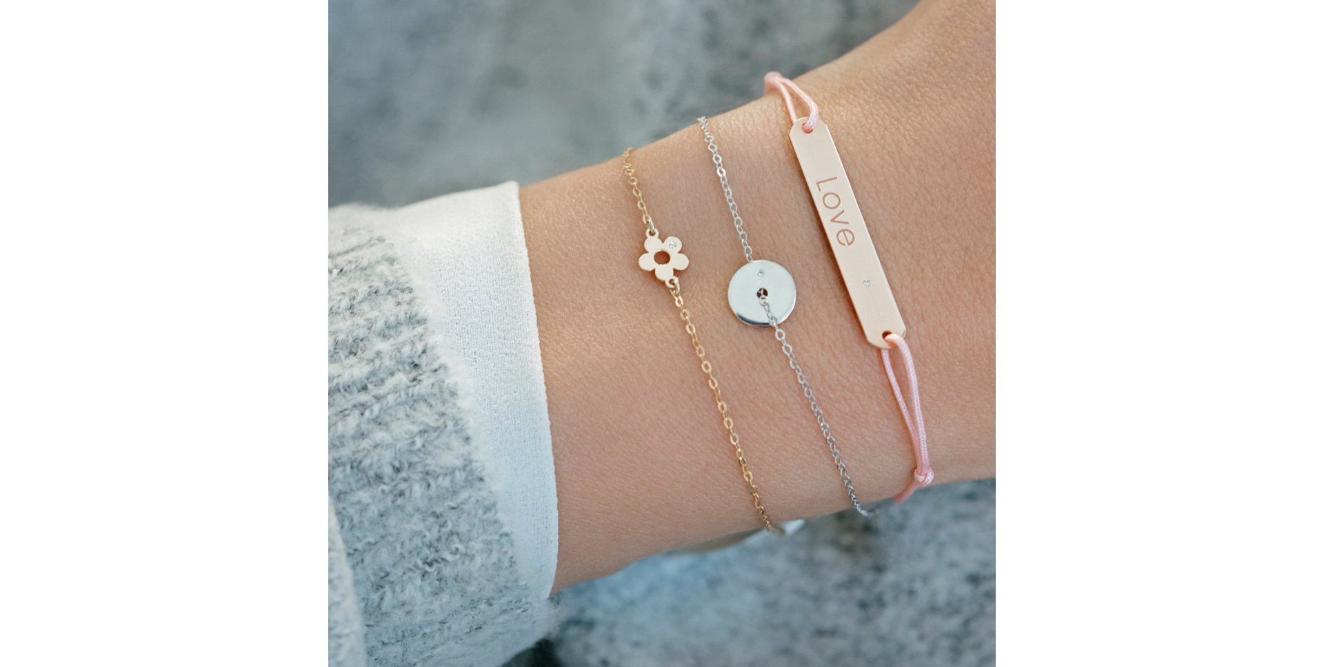 Náramok s diamantom Diamond Flower