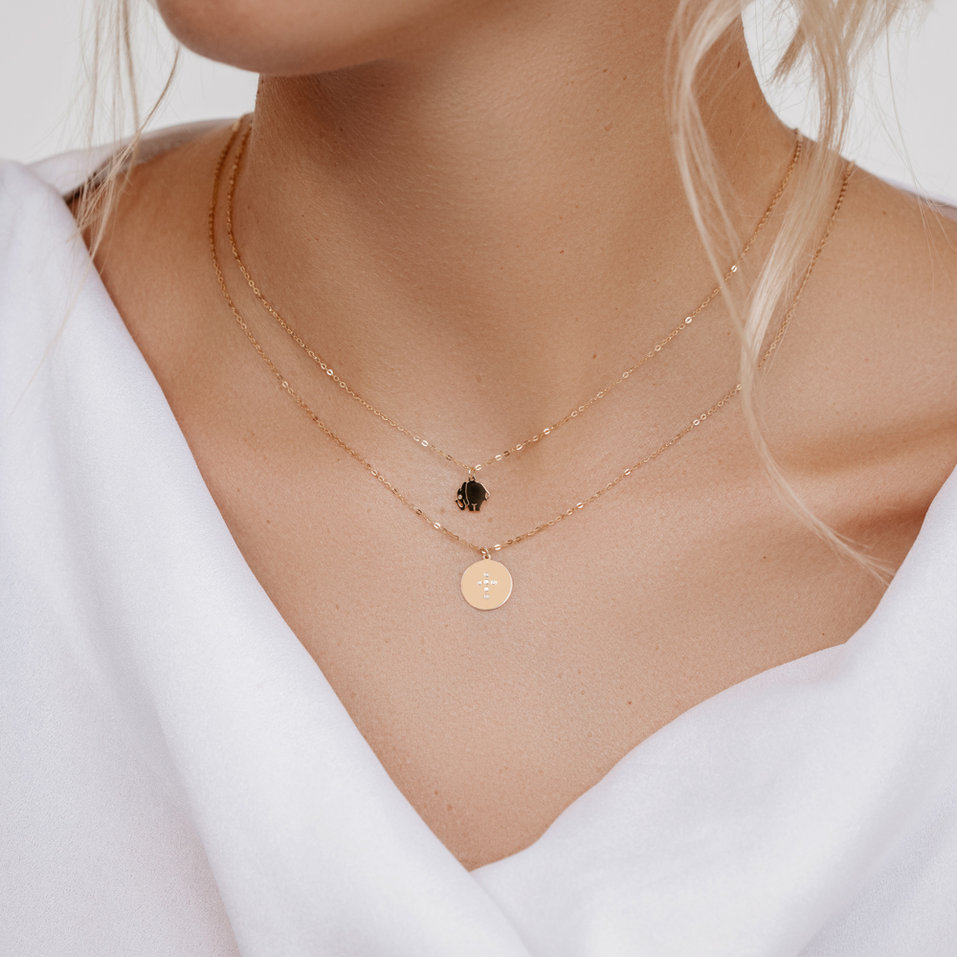 Náhrdelník s diamantom Little Elephant