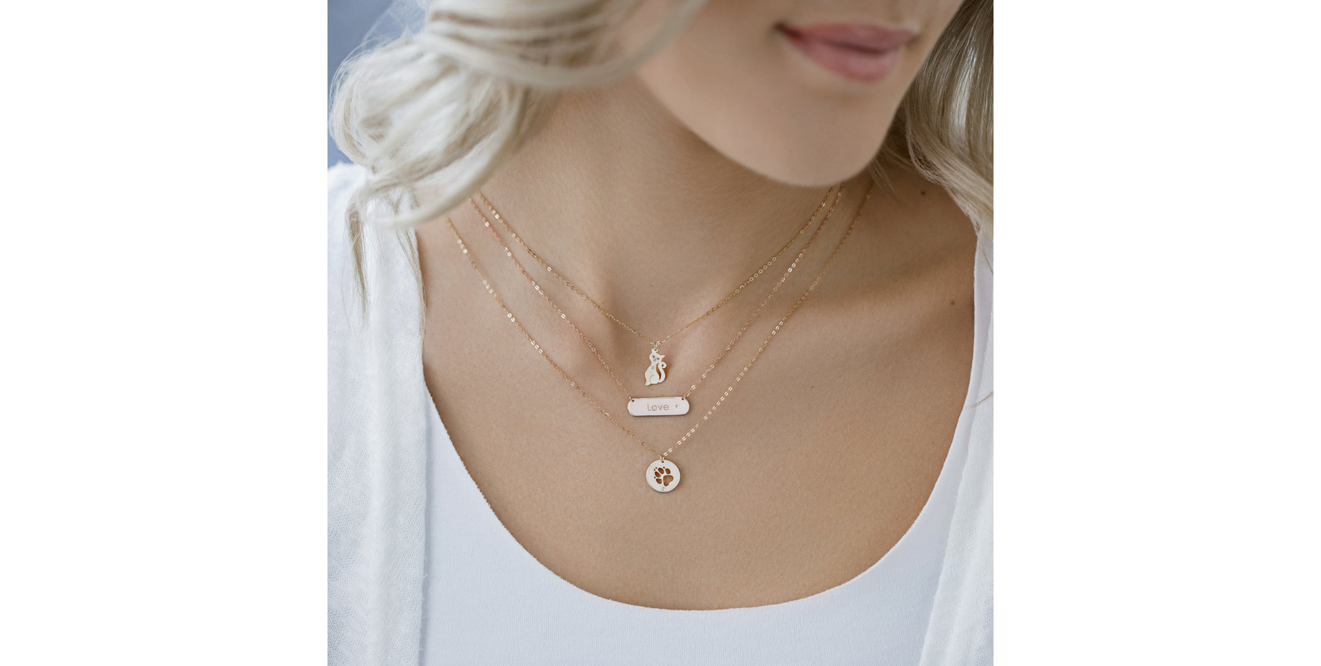 Náhrdelník s diamantom Dog Paw