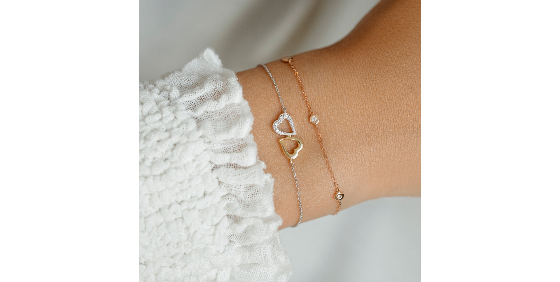 Náramok s diamantmi Lovely Heart