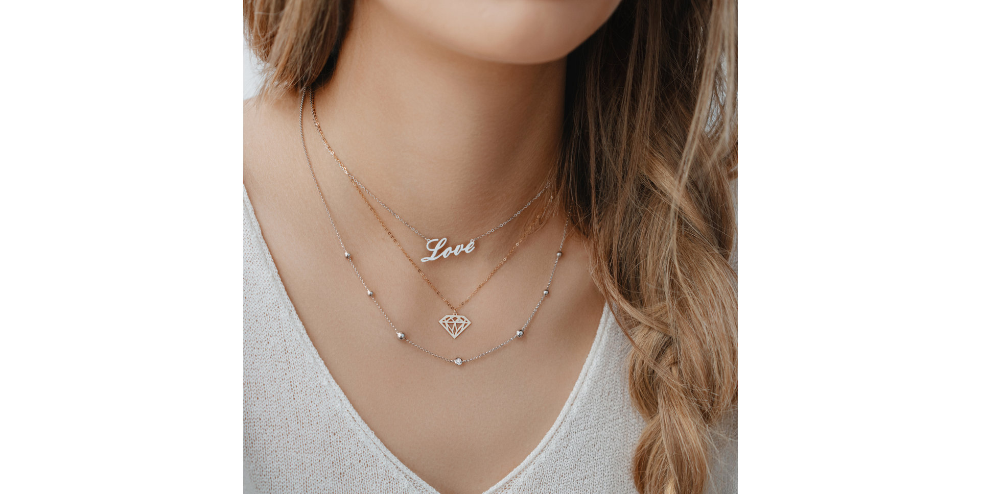 Náhrdelník s diamantom Diamond