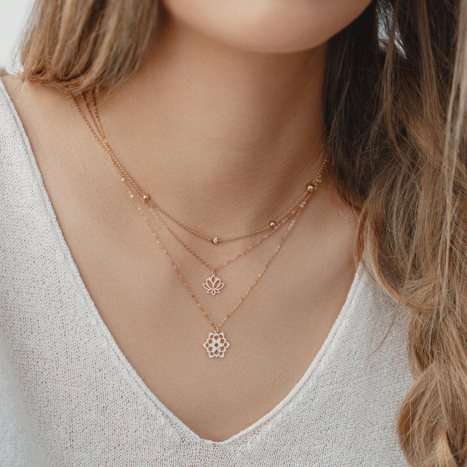 Náhrdelník s diamantom Little Blossom