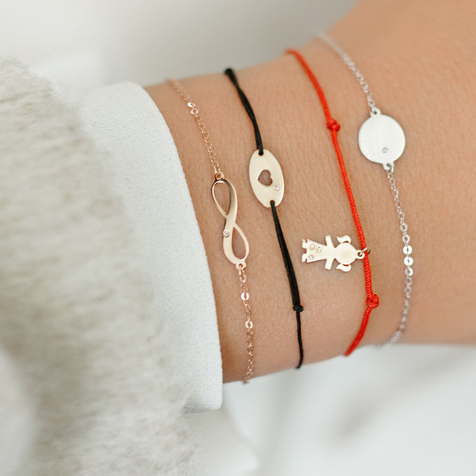 Diamantový náramok so šnúrkou Girl